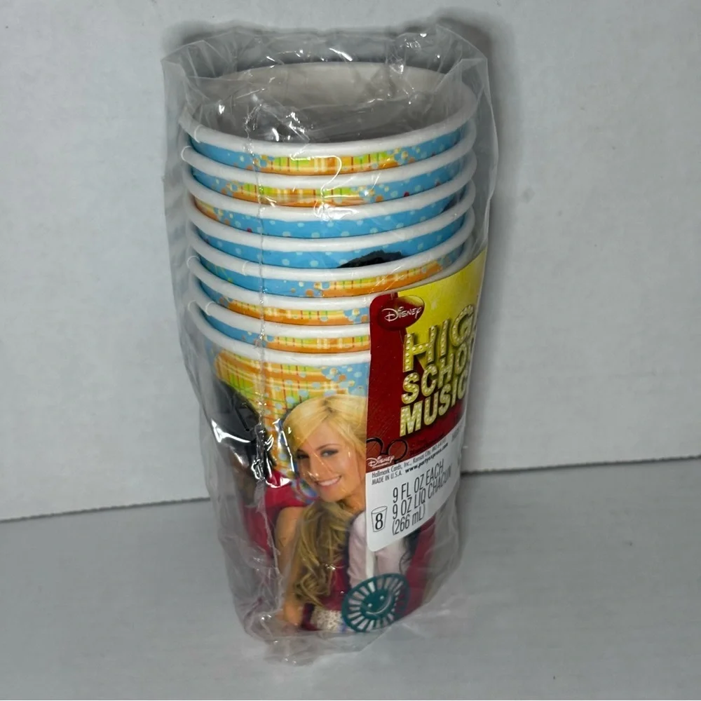 2006 Disney Hallmark High School Musical Birthday Party Cups 8 Ct